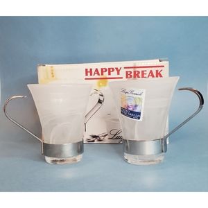 Watercolor Effect Glass Espresso Cups